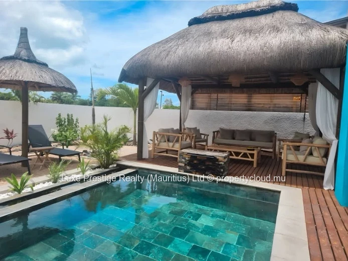 Modern 3-Bedroom Villa for Rent in Chemin Moulin Cassé, Grand Baie | Private Pool, Large Terrace & Garden