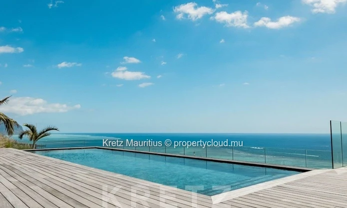 Villa d'exception avec vue panoramique sur le lagon et Le Morne