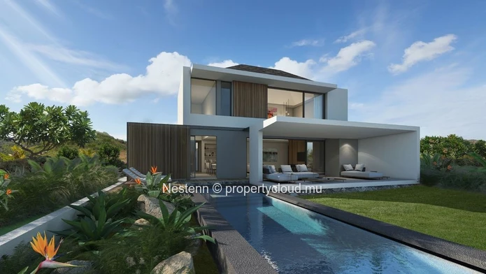 3-bed contemporary villa with private pool in a prestigious estate