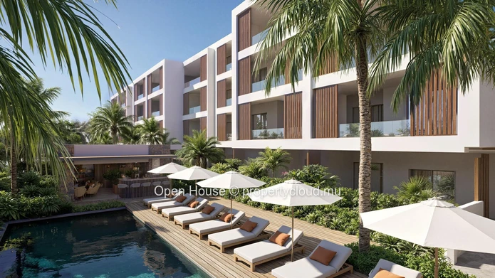 Appartement à vendre à Grand Baie, 97m², 2 chambres en suite, piscine commune, parking sécurisé, proche des écoles et...