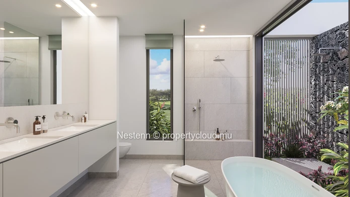 Villa de plain-pied de 3 chambres avec piscine privée et jardin dans un domaine prestigieux