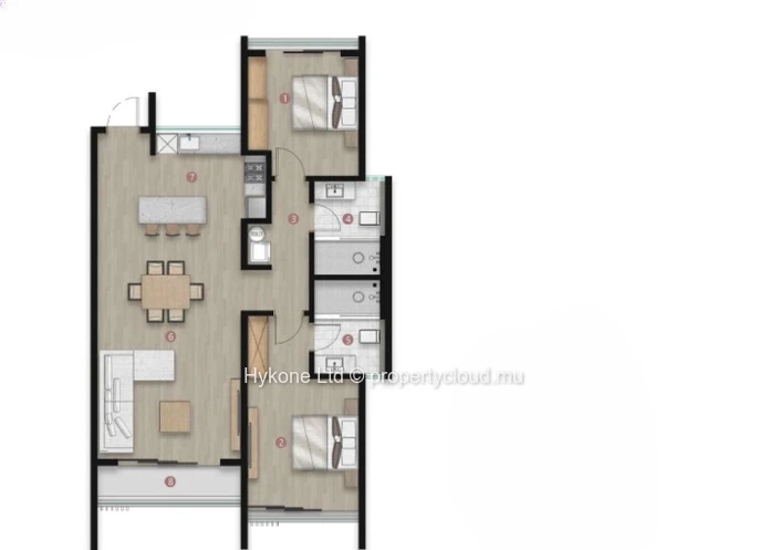 Appartement À Vendre À Mont Choisy (R+3)