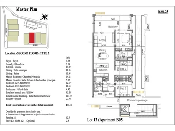 Appartement de 3 Chambres