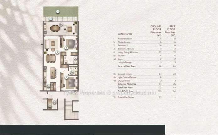 Appartement 2 chambres en suite avec piscine au cœur d'un cadre balnéaire d'exception à Balaclava