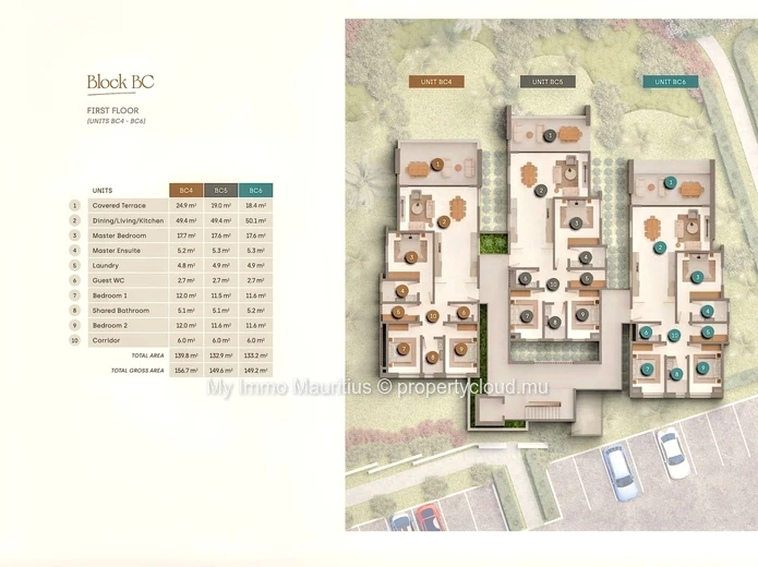 Appartements avec vue imprenable en vente sur plan