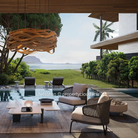 Sumptuous 3-bedroom waterfront villa with panoramic views from its rooftop