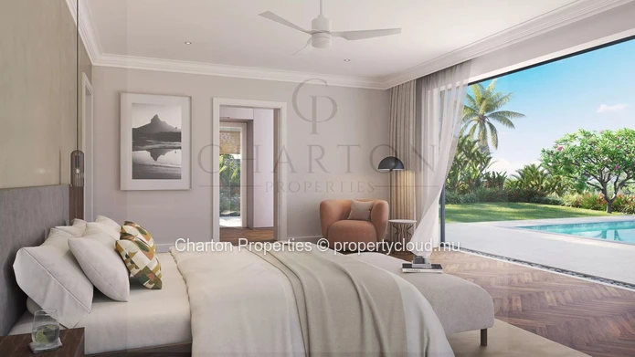 Villa contemporaine de 4 chambres avec vues panoramiques sur les montagnes à Tamarin