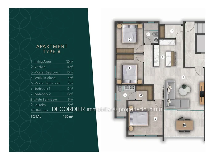Appartement spacieux à Grand Baie