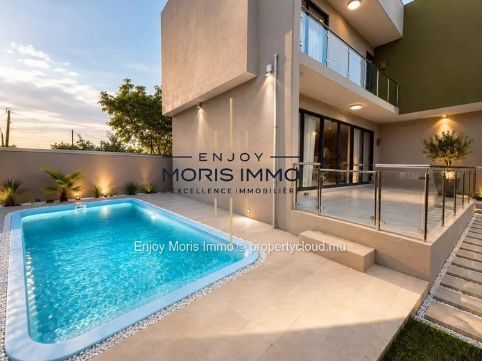 Villa moderne 4 chambres avec piscine | Location longue durée- grand baie
