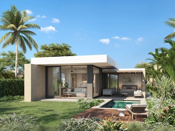 Résidences exclusives au bord du golf : l'élégance tropicale à l'île Maurice