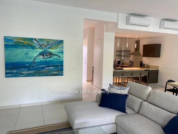 Ground floor apartment FOR RENT, fully furnished and located in a secure compound at Ki Residence Pereybere.
