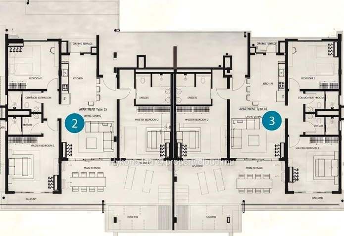 Penthouse (R+3) Neuf En Vente À Péreybère