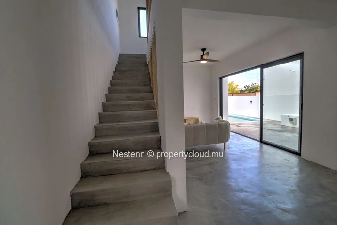 Maison moderne neuve de 3 chambres avec piscine à Fond du Sac, tout près de Grand Baie