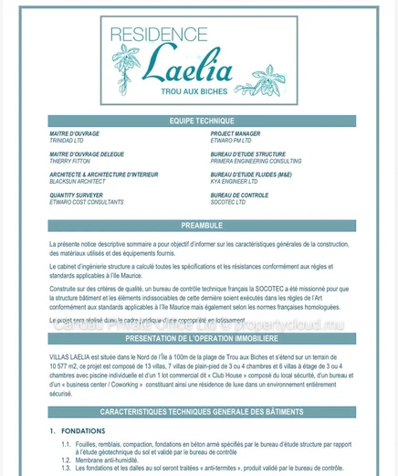 LAELIA VILLAS – TROU AUX BICHES - VILLA 3/4 CHAMBRES - 100m DE LA PLAGE!