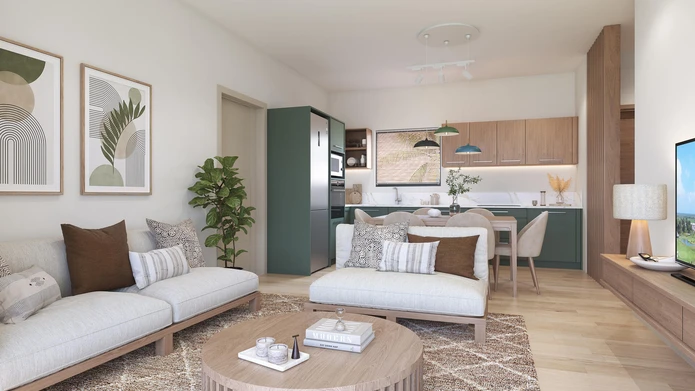 "Modern 3 Bedroom Apartment with Communal Pool in Haute Rive - Rs 17.7M"