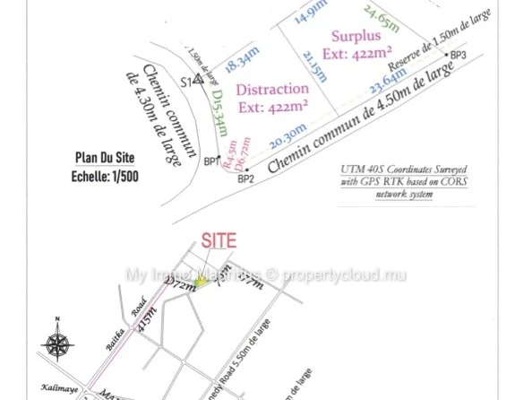 Residential Land of 422 m² for Sale – Réunion Maurel
