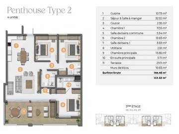 3 Bedroom Penthouse