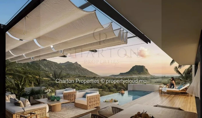 Villa d'exception de 4 chambres avec vue panoramique sur Le Morne et l'Océan Indien
