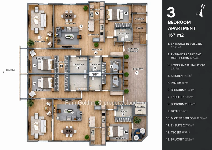 Appartements de Prestige à vendre à La Preneuse, Rivière Noire, Île Maurice