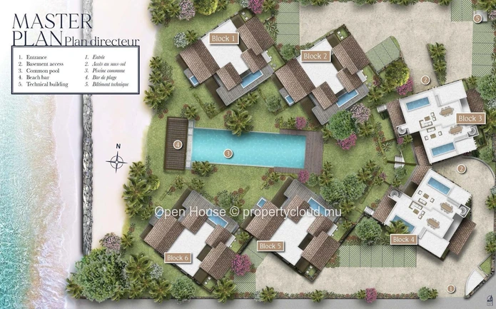 Appartement à vendre à Rivière Noire – Black River, avec piscine, garage, vue mer et accessible aux étrangers.