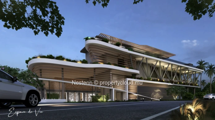 Modern 2 bedroom house with covered terrace and office